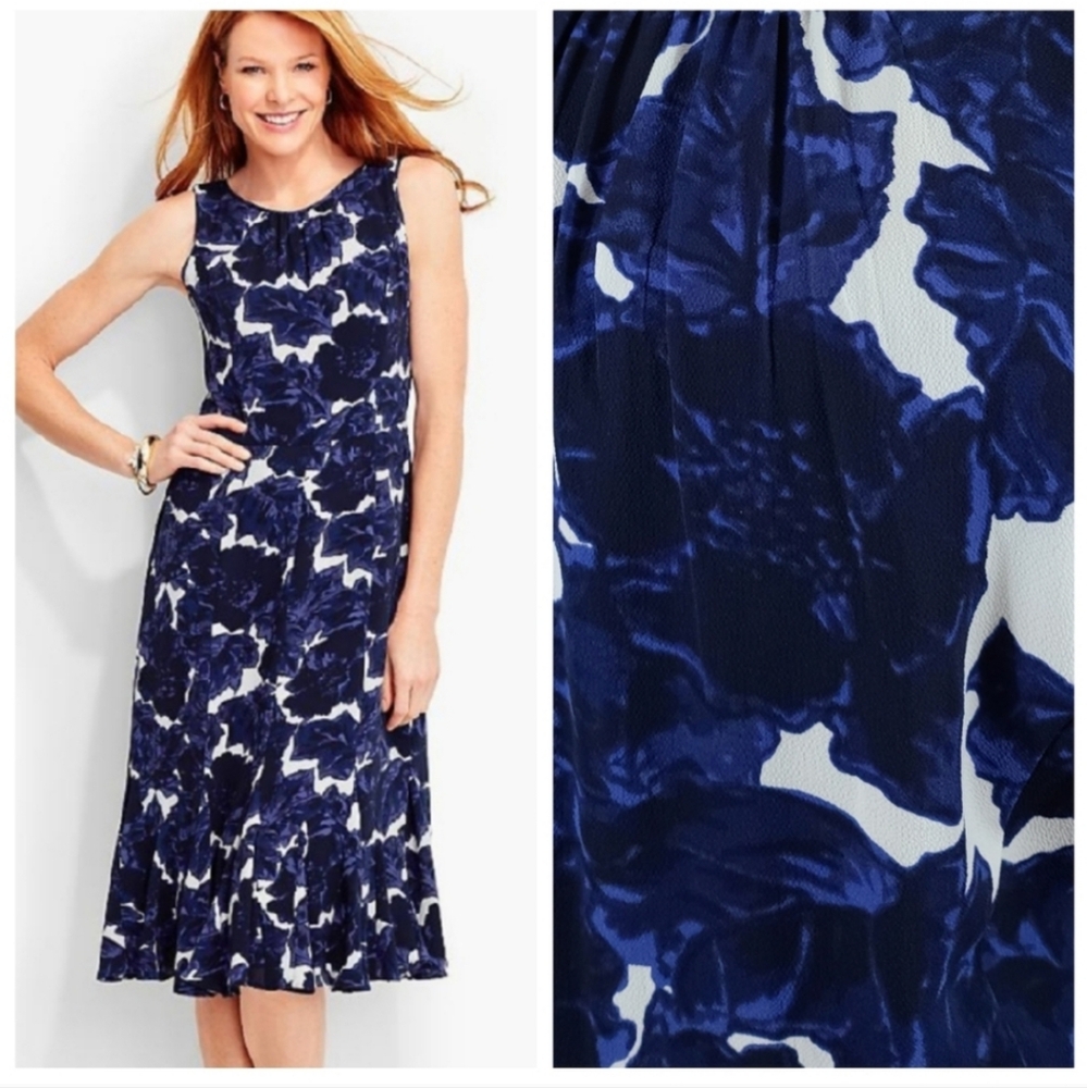 COPY - Talbots 22W 22 Dappled Leaves Dress